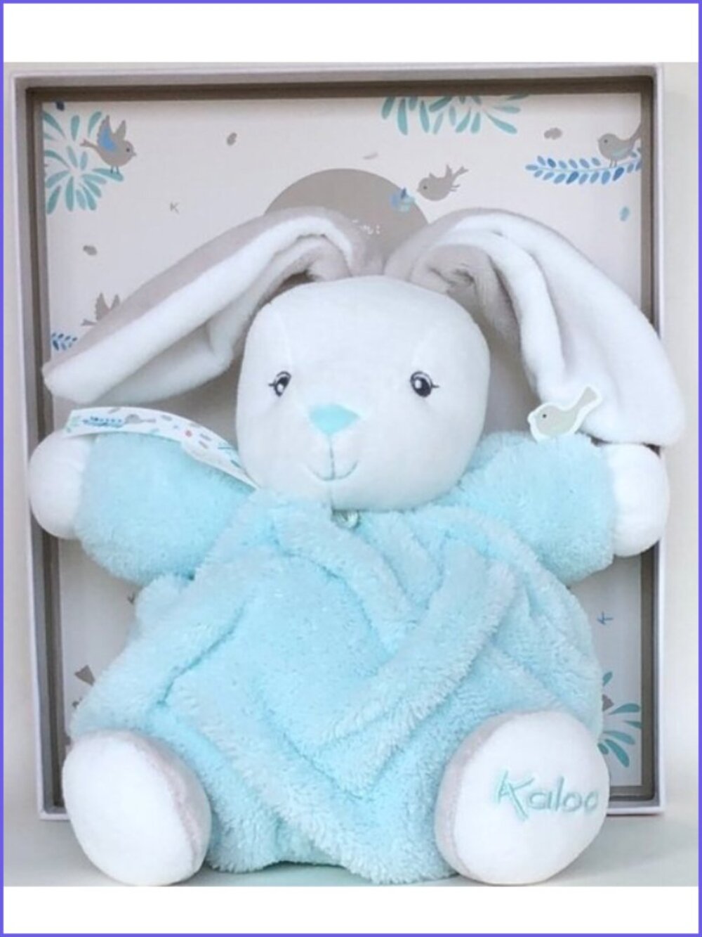 Kaloo Watercolor Blue Rabbit Soft Baby Plush Animal Bunny w/New In Gift Box 0+